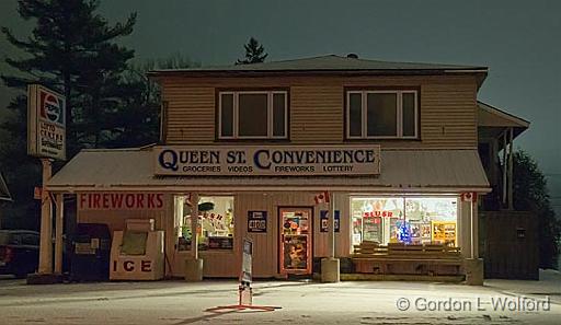 Neighborhood Covnenience Store_03014.jpg - Photographed at first light in Smiths Falls, Ontario, Canada.